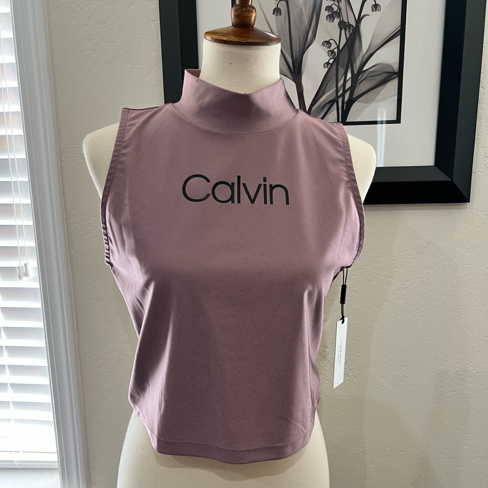 Purple Calvin Klein Performance crop top size XL